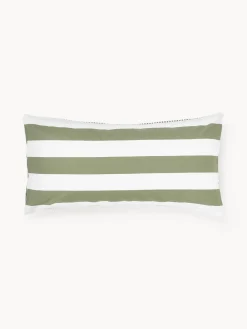 Funda de almohada doble cara de algodón a rayas Lorena