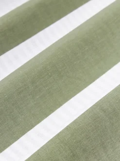 Funda de almohada doble cara de algodón a rayas Lorena