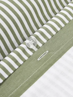 Funda de almohada doble cara de algodón a rayas Lorena