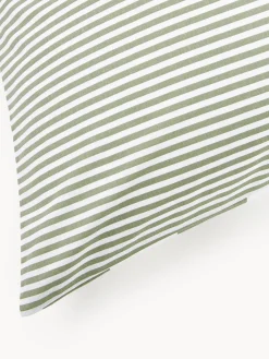 Funda de almohada doble cara de algodón a rayas Lorena