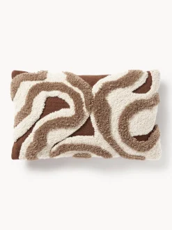 Funda de cojín artesanal con tejido capitoné Jiri