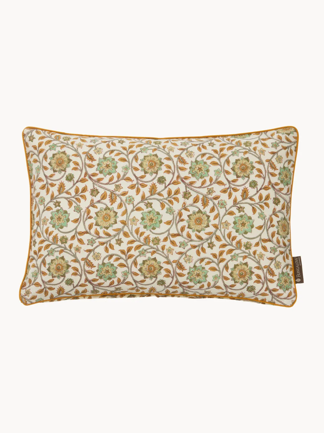 Funda de cojín artesanal con diseño floral Honey