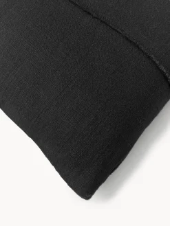 Funda de cojín artesanal de algodón con costuras decorativas Terre