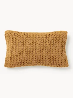 Funda de cojín artesanal de punto grueso Adyna