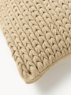 Funda de cojín artesanal de punto grueso Adyna