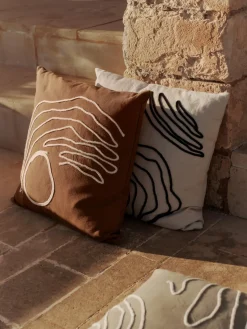 Funda de cojín artesanal de algodón ecológico Jot