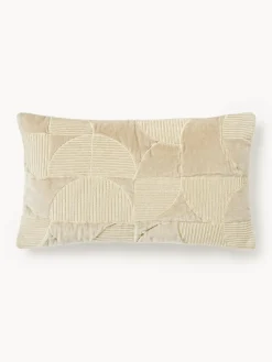 Funda de cojín bordada con estampado geométrico Verina