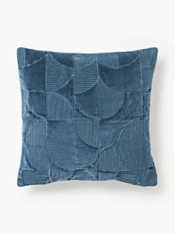 Funda de cojín bordada con estampado geométrico Verina