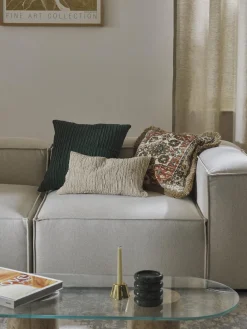 Funda de cojín de algodón con plisado Artemis