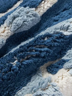 Funda de cojín de algodón capitoné de motivo vegetal Sela