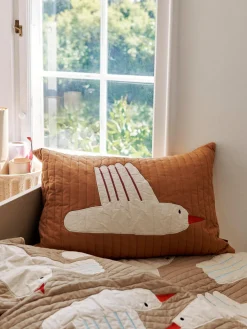 Funda de cojín de algodón ecológico Bird