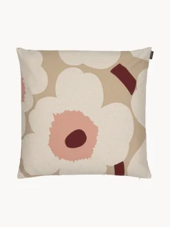 Funda de cojín de algodón estampado Unikko