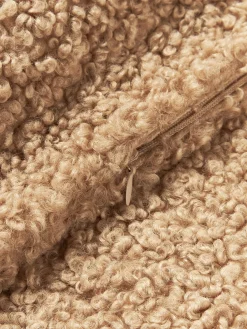 Funda de cojín de borreguillo Dotty