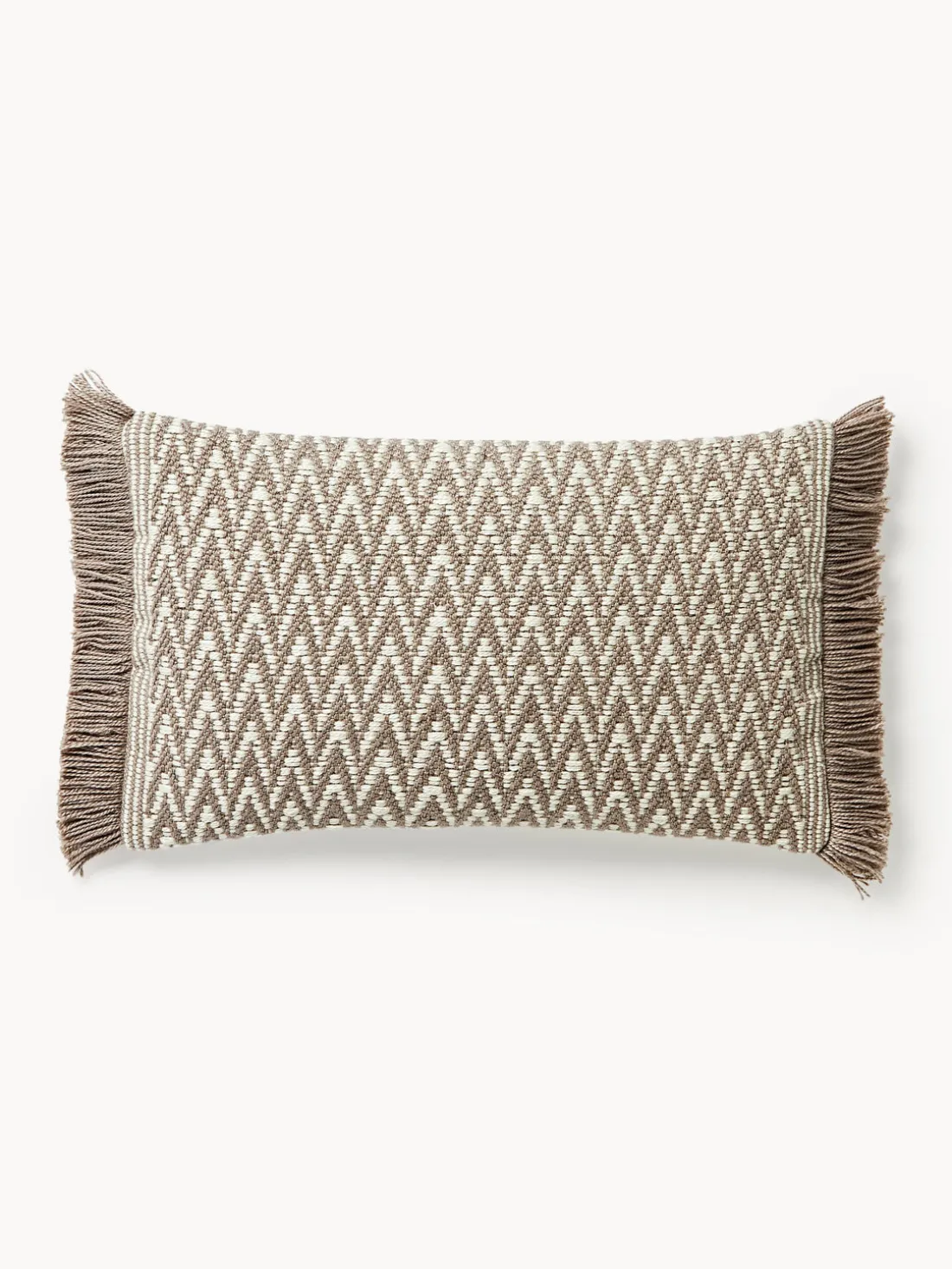 Funda de cojín de exterior con tejido estampado y flecos Suria