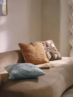 Funda de cojín de lana bordada Jaira