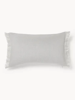 Funda de cojín de lino con flecos Luana