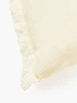 Funda de cojín de lino con flecos Luana