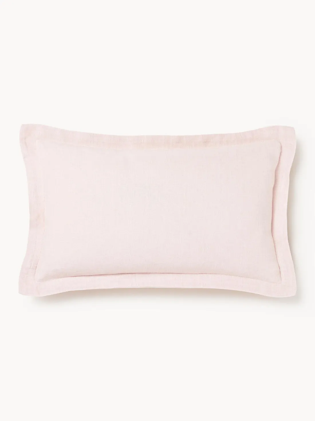 Funda de cojín de lino con dobladillo elevado Taryn