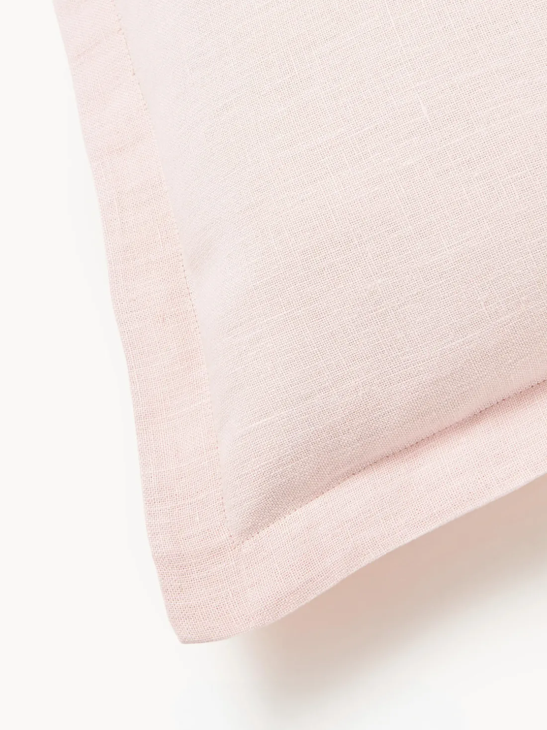 Funda de cojín de lino con dobladillo elevado Taryn