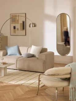 Funda de cojín de lino con dobladillo elevado Taryn