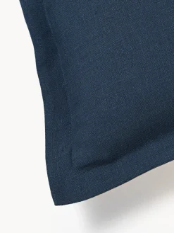 Funda de cojín de lino con dobladillo elevado Taryn