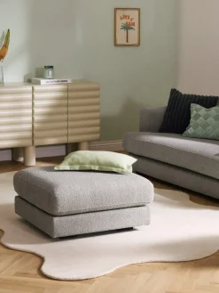 Funda de cojín de lino con dobladillo elevado Taryn