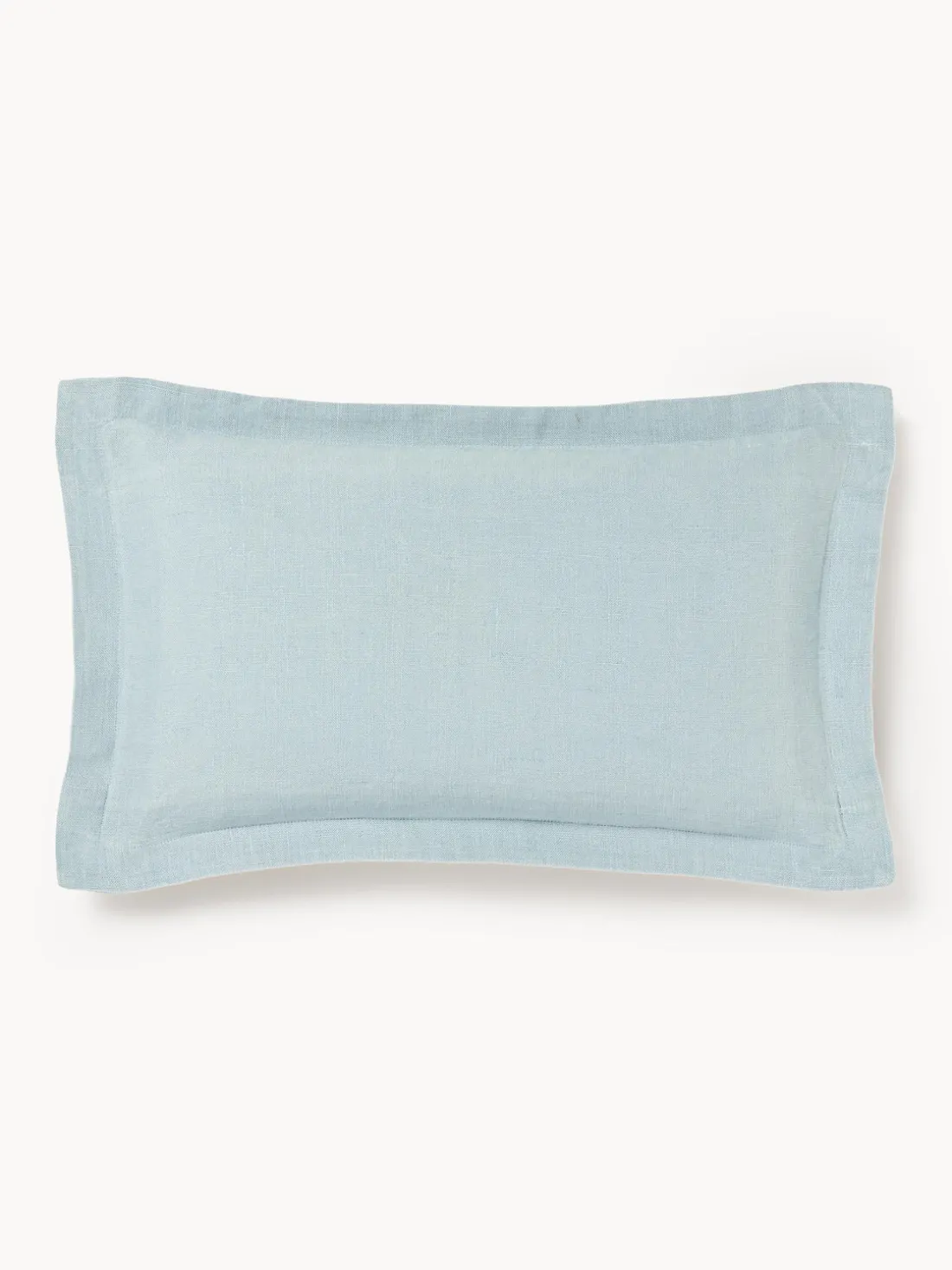 Funda de cojín de lino con dobladillo elevado Taryn