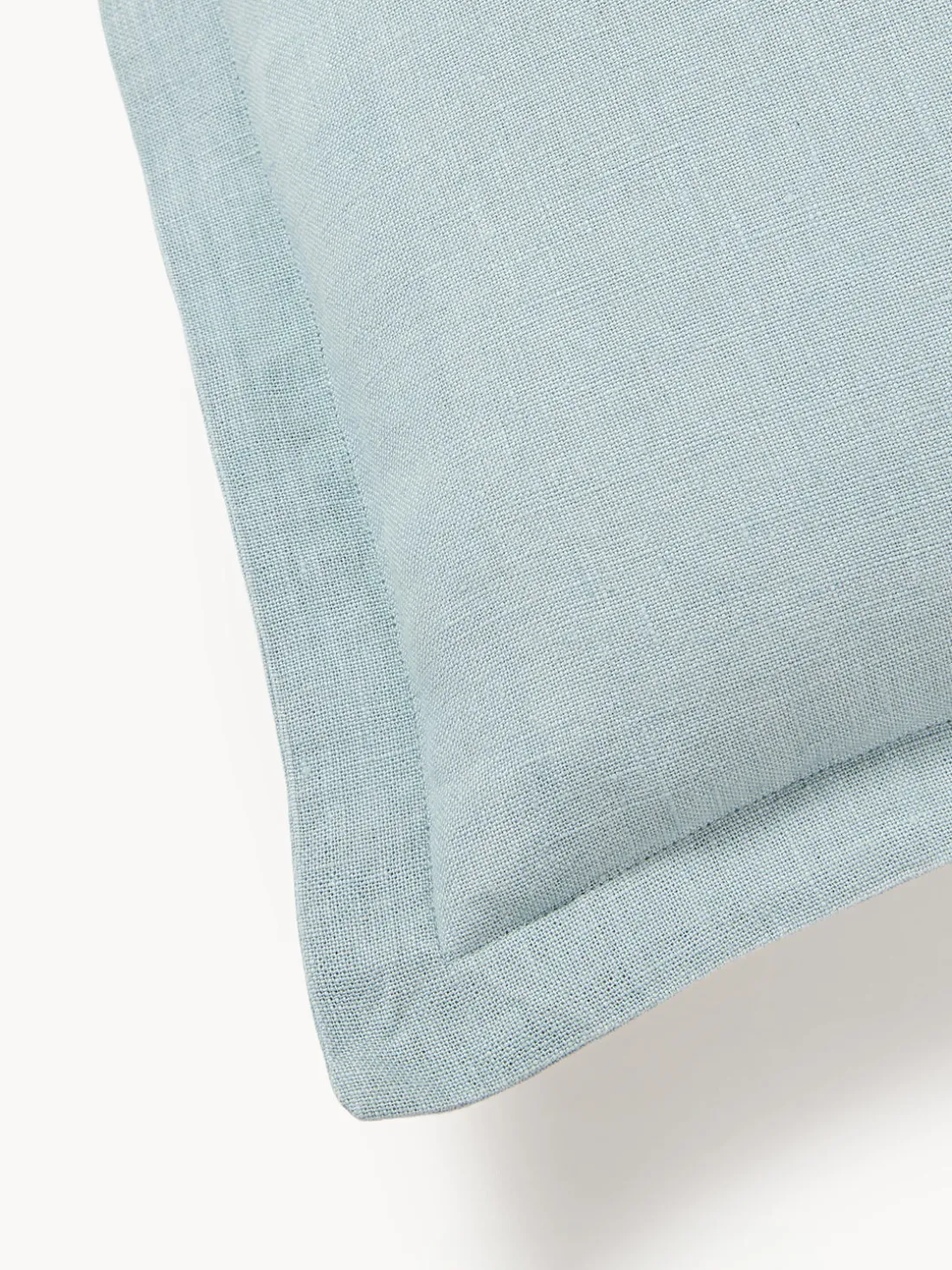 Funda de cojín de lino con dobladillo elevado Taryn