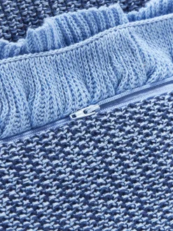 Funda de cojín de punto con volantes Pansy