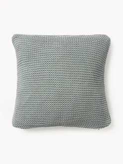 Funda de cojín de punto de algodón ecológico Adalyn