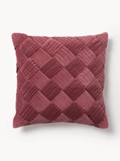 Funda de cojín de terciopelo texturizada Sina