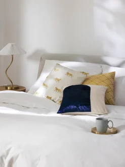 Funda de cojín de terciopelo bordada Cheetah