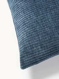 Funda de cojín de terciopelo de estructura lineal fina Fiona