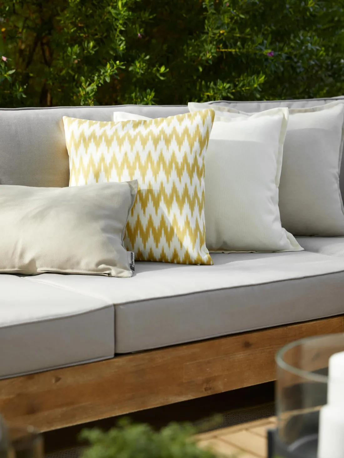 Funda de cojín para exterior con estampado ikat Maillot