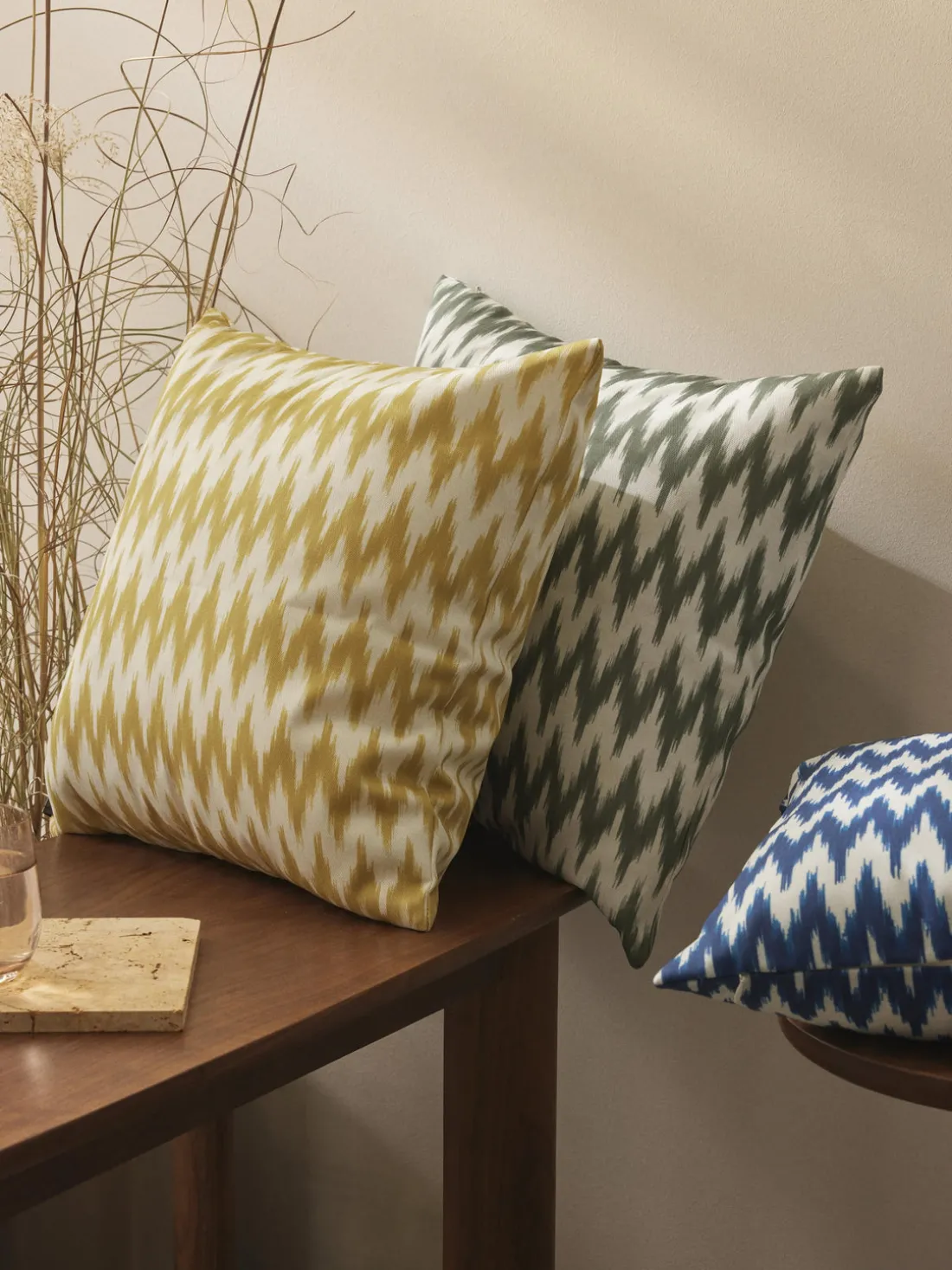 Funda de cojín para exterior con estampado ikat Maillot