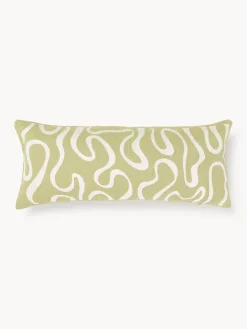 Funda de cojín para exterior con estampado de ondas bordadas Shanti