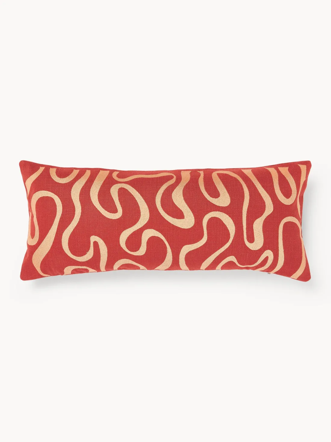 Funda de cojín para exterior con estampado de ondas bordadas Shanti