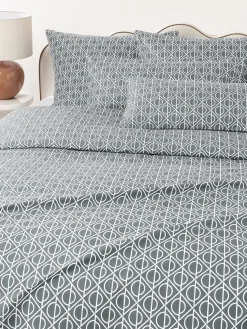 Funda nórdica de algodón estampado geométrico Jella