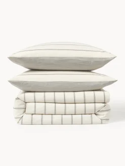 Funda nórdica de algodón lavado a rayas Caspian