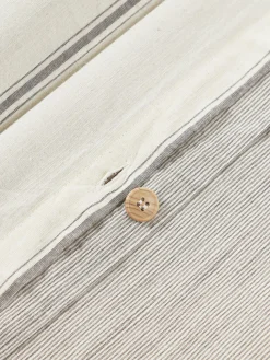 Funda nórdica de algodón lavado a rayas Caspian