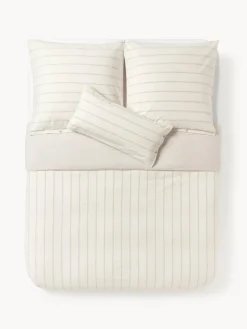 Funda nórdica de algodón lavado a rayas Caspian