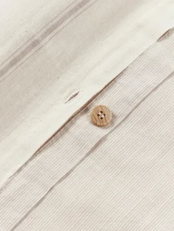 Funda nórdica de algodón lavado a rayas Caspian