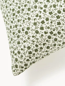 Funda nórdica de algodón lavado con fino estampado floral Nolana