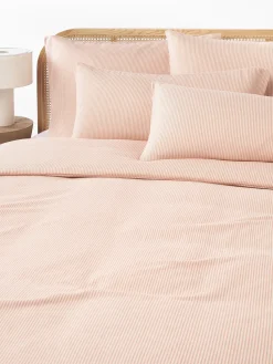 Funda nórdica de franela con rayas finas Javon