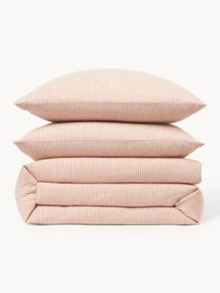 Funda nórdica de franela con rayas finas Javon