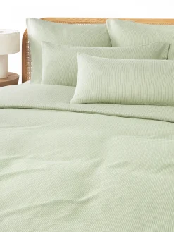 Funda nórdica de franela con rayas finas Javon