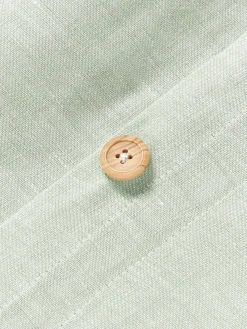 Funda nórdica de lino con ribete Linna