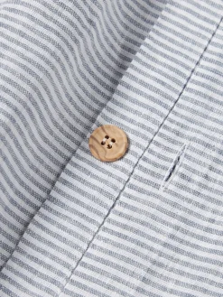 Funda nórdica de lino lavado con rayas finas Rinna