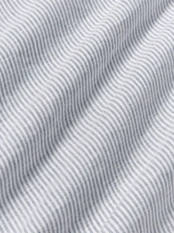 Funda nórdica de lino lavado con rayas finas Rinna