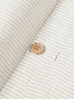 Funda nórdica de lino lavado con rayas finas Rinna